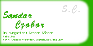 sandor czobor business card