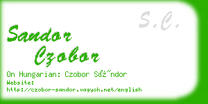 sandor czobor business card